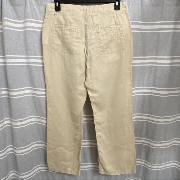 MARGARITAVILLE / St. Somewhere khaki Linen Wide Leg Pants Size 10 - Picture 2 of 9